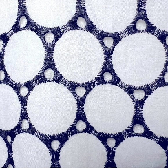 Banana Republic Eyelet Bow-back Tank Top Black White XS Petite - Picture 5 of 9